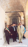 Il presidente della Regione Sicilia Cuffaro all'interno del convento